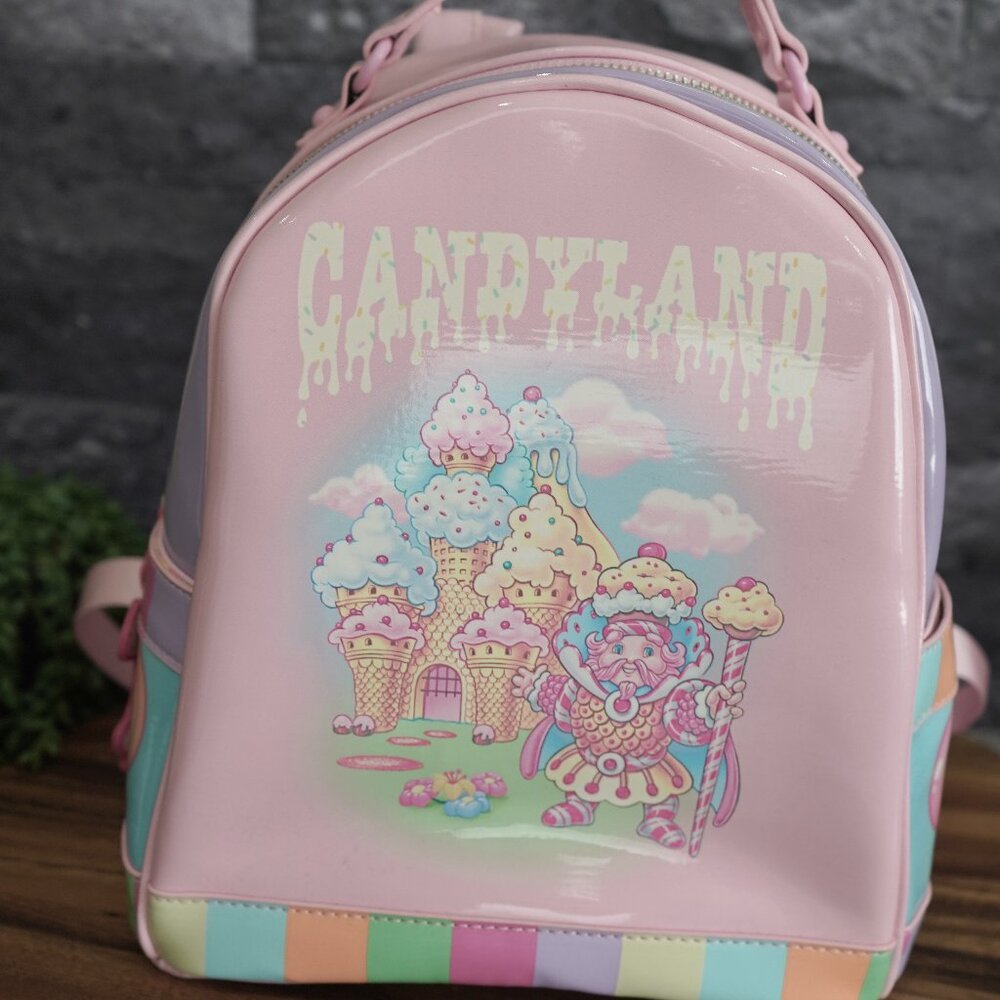 Dolls Kill Candyland Backpack Pink Vegan Leather